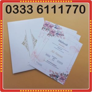 flower custom wedding cards